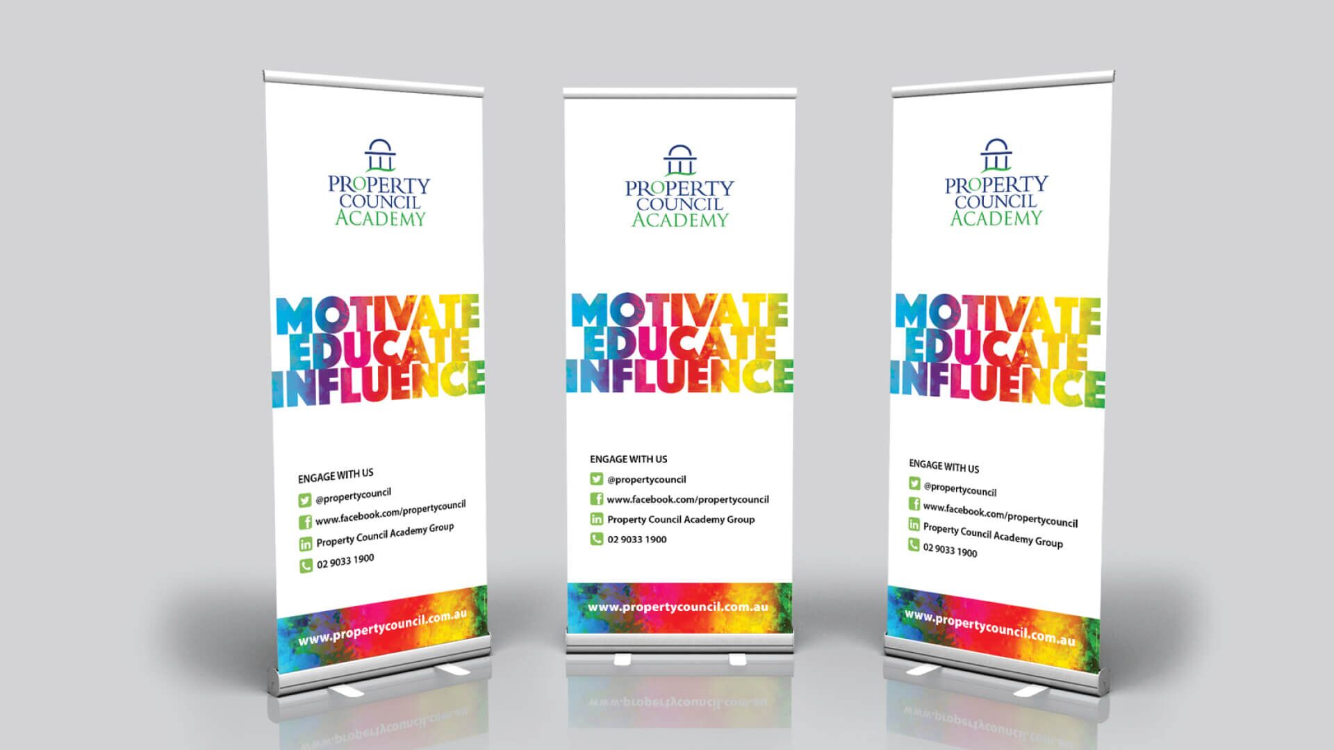 Property Council academy collateral design by think creative agency