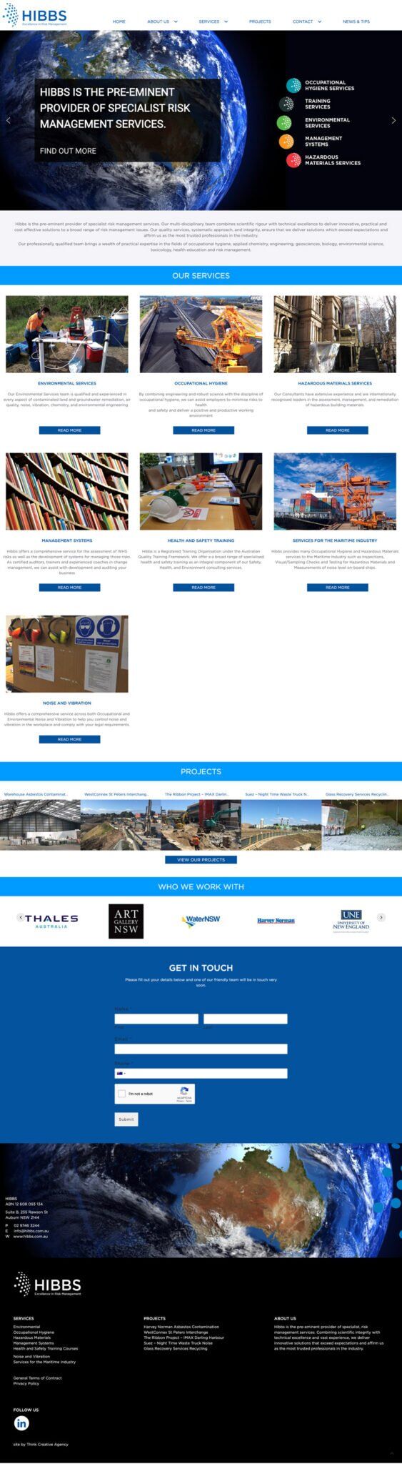 Hibbs website design