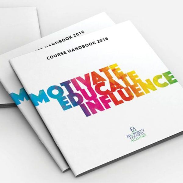 Property Council academy collateral design by think creative agency